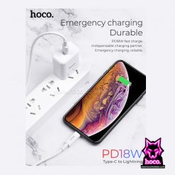 Adapter PD18W C71 Type C to Lightning ที่ชาร์จ Hoco