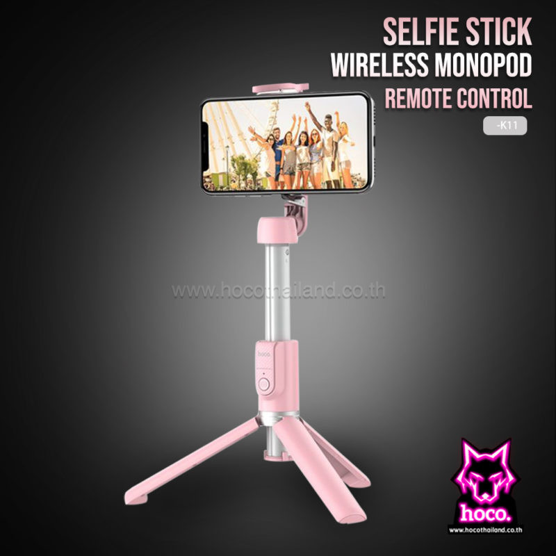 ไม้เซลฟี่ K11(Pink)Wireless tripod selfie stand-Hoco – HOCO Thailand